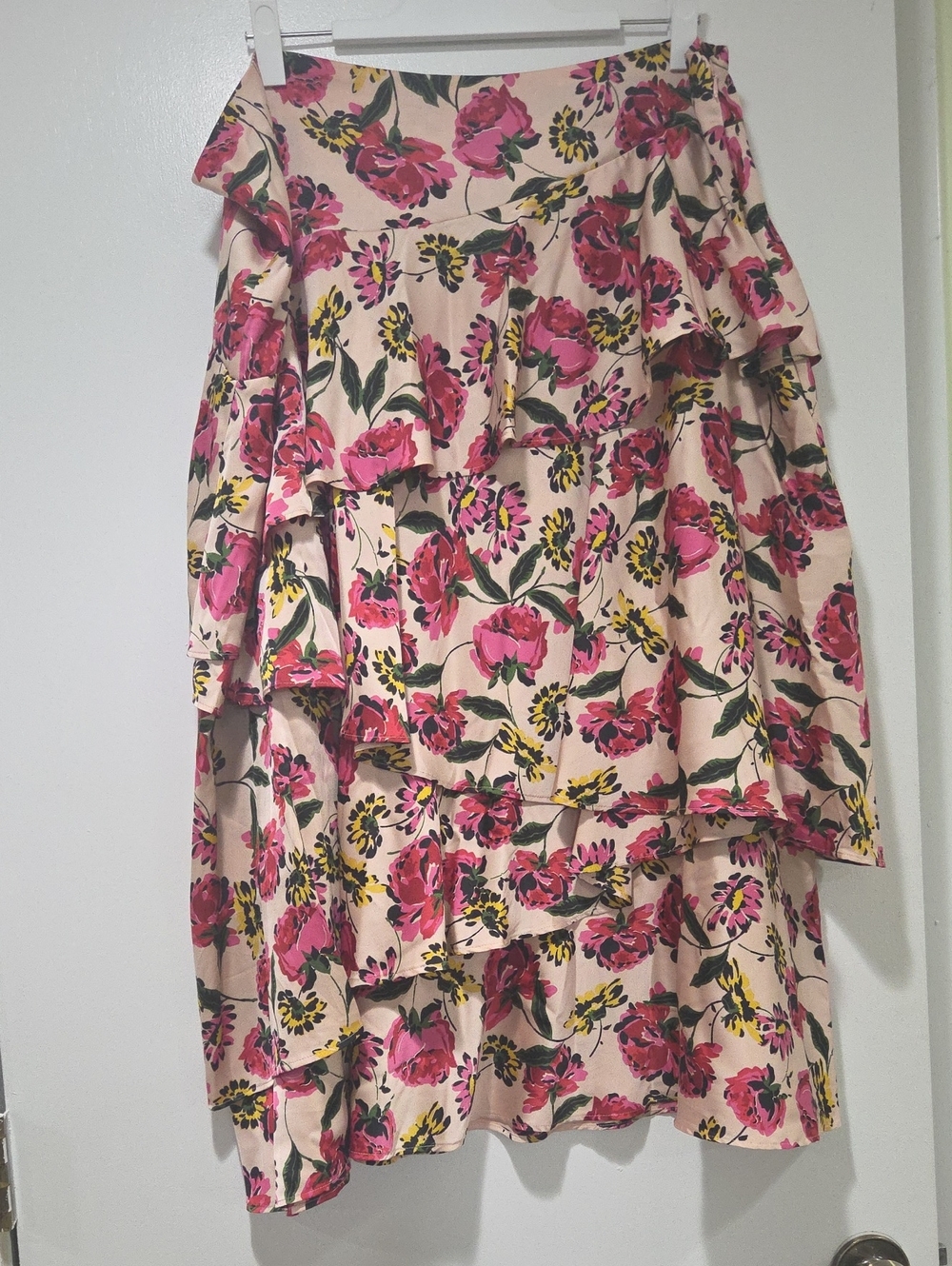 Floral Ruffle Tiered Skirt - Pink Floral